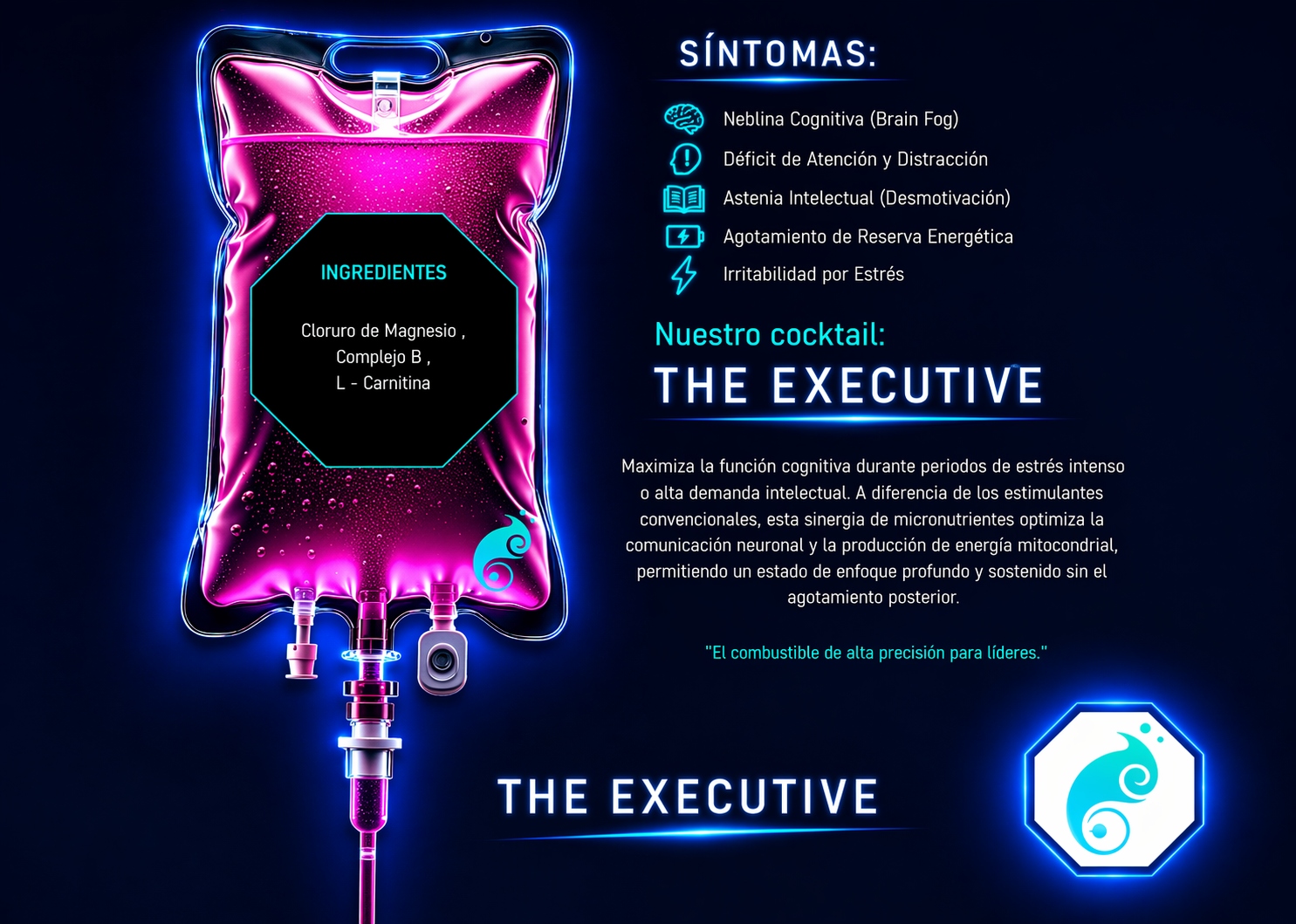THE EXECUTIVE — Bolsa de suero con Mg, Complejo B, L-Carnitina