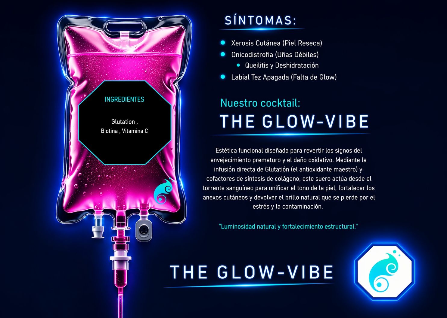 THE GLOW-VIBE — Glutatión, Biotina, Vitamina C