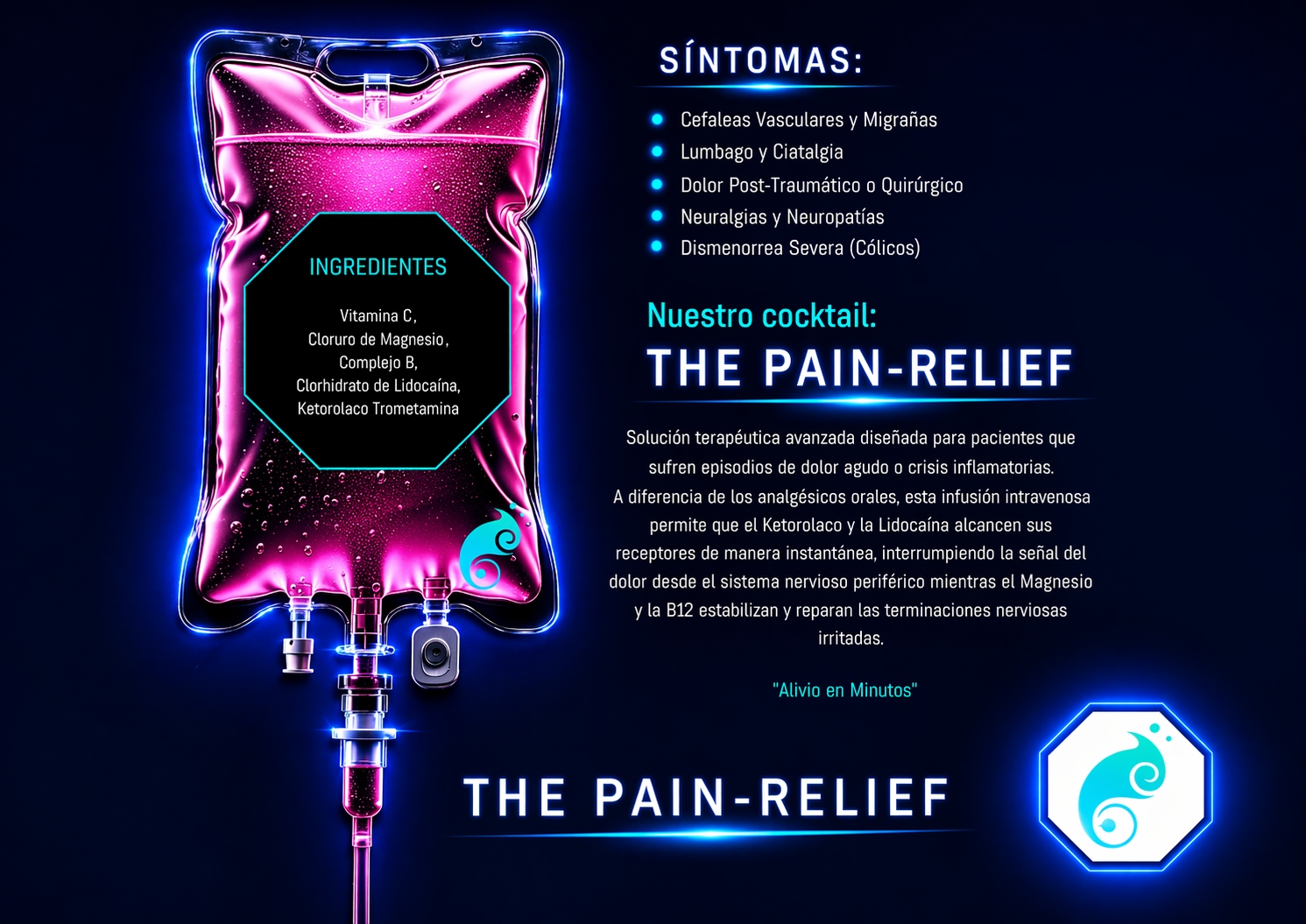 THE PAIN-RELIEF — Lidocaína, Ketorolaco Trometamina, Vitamina C, Mg