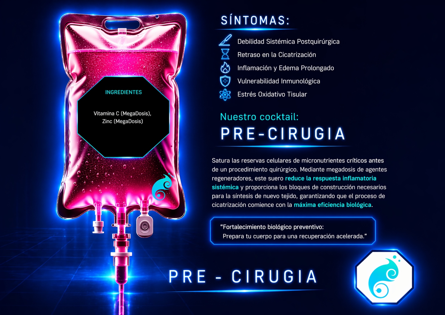 PRE-CIRUGÍA — Vitamina C MegaDosis, Zinc MegaDosis