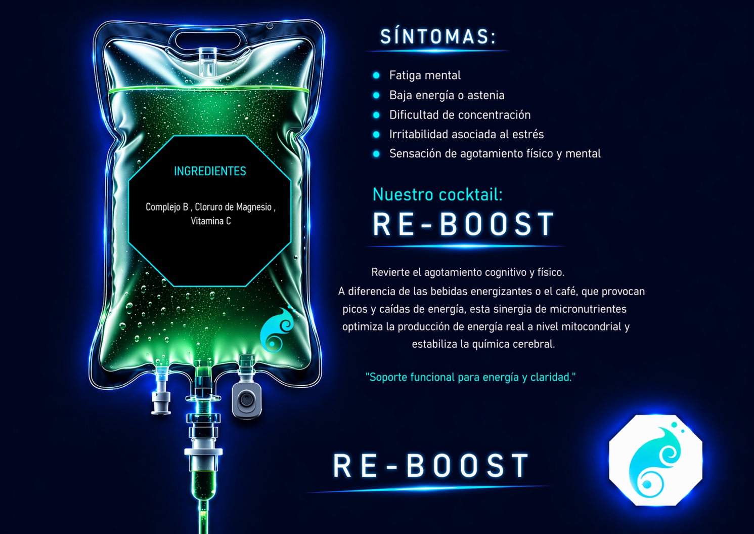 RE-BOOST — Complejo B, Cloruro de Magnesio, Vitamina C